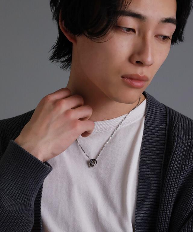 ライオンハート(LION HEART)/【限定展開】LH−1 SANDダブルリングネックレス/コンビ/サージカルステンレス金属アレルギー対応 ライオンハート(LION HEART)/【限定展開】LH−1 SANDダブルリングネックレス/コンビ/サージカルステンレス金属アレルギー対応