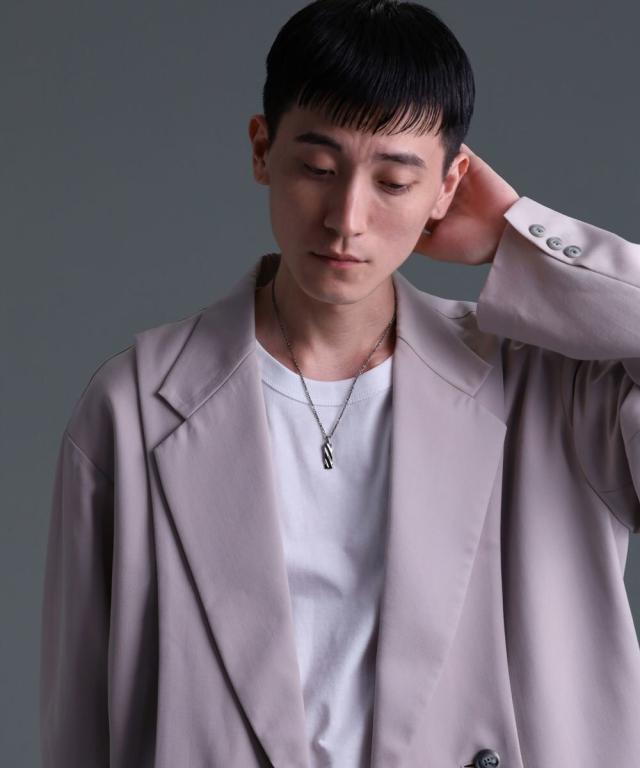 ライオンハート（LION HEART）/LH for Gift ツイストテックプレートネックレス/ブラックメッキ/シルバー925_3