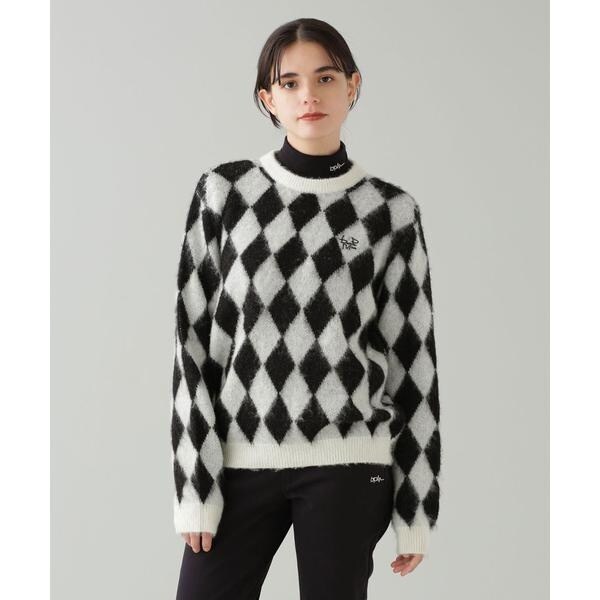 ビーツ・パー・ミニット（beats per minute）/アーガイルモヘヤニットプルオーバー／オーバーサイズの通販は 5,280円