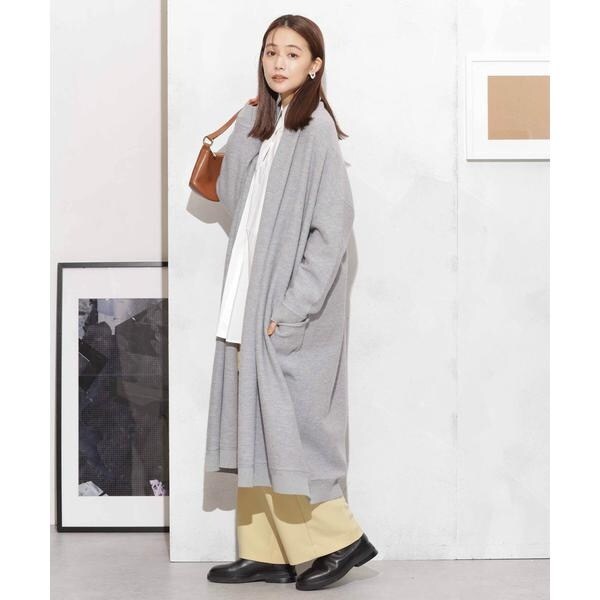 ウール100% ニットコート ナノユニバース スーパー140ウールリバー