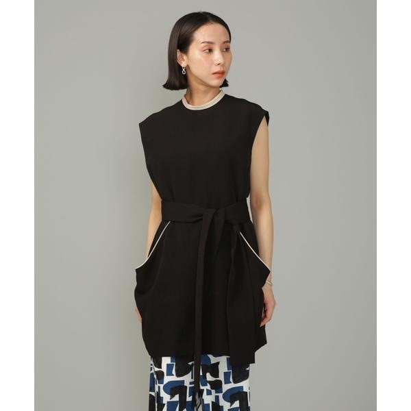 ナノユニバース（NANO universe）/スラブワッシャー　配色トリミングミニワンピース