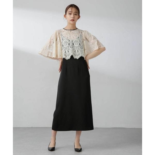 ナノユニバース（NANO universe）/troisiemechaco／パネルレース ダブルクロス 3WAYワンピースの通販は 19,140円