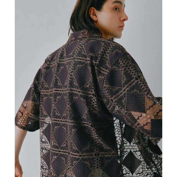 ナノユニバース（NANO universe）/カットブローシェレースオープンカラーシャツ