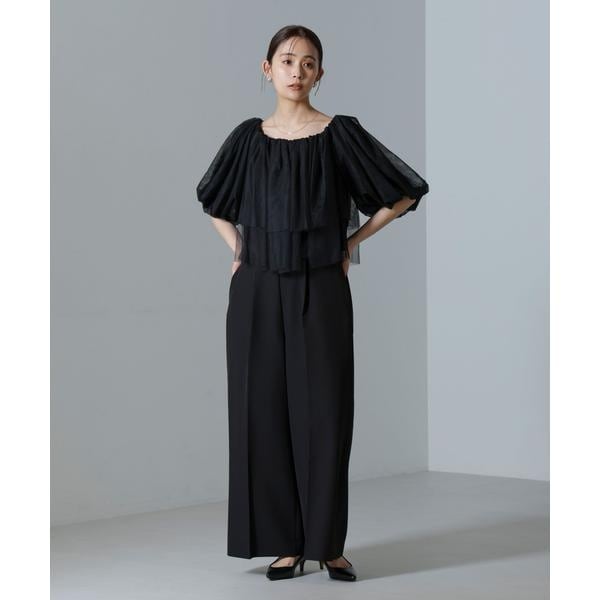 ナノユニバース（NANO universe）/troisiemechaco／TULLE DOUBLECLOTH セットアップパンツ