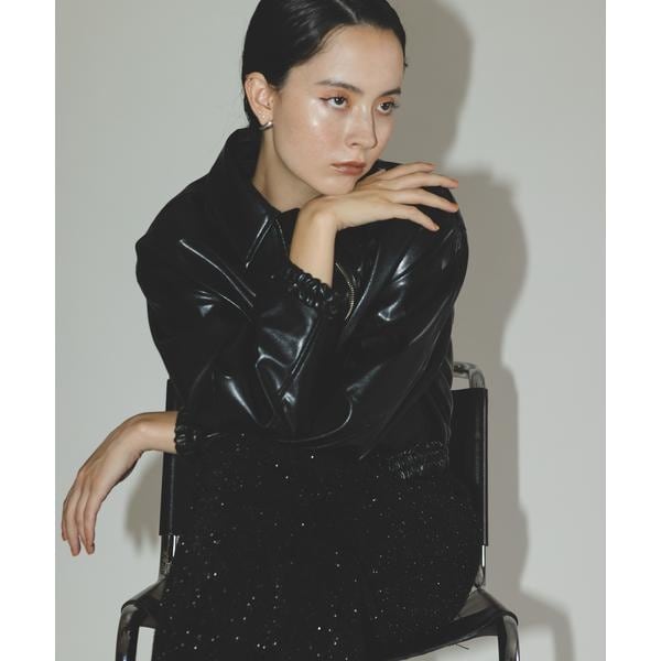 ナノユニバース（NANO universe）/フェイクレザーショートブルゾン(セットアップ可)