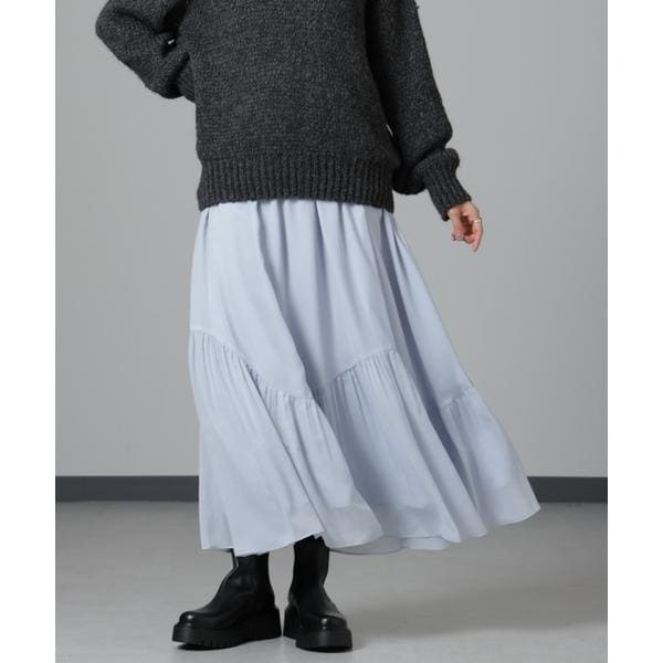 ナノユニバース（NANO universe）/アシメティアードシフォンギャザースカート
