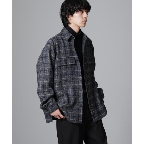 ナノユニバース（NANO universe）/ライトツイードダブルポケットシャツブルゾンの通販は