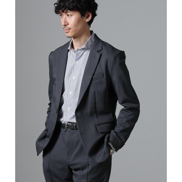 ナノユニバース（NANO universe）/「N JACKET BASIC」CATINA(R)メランジ二重織ツイルストレッチジャケット(セット