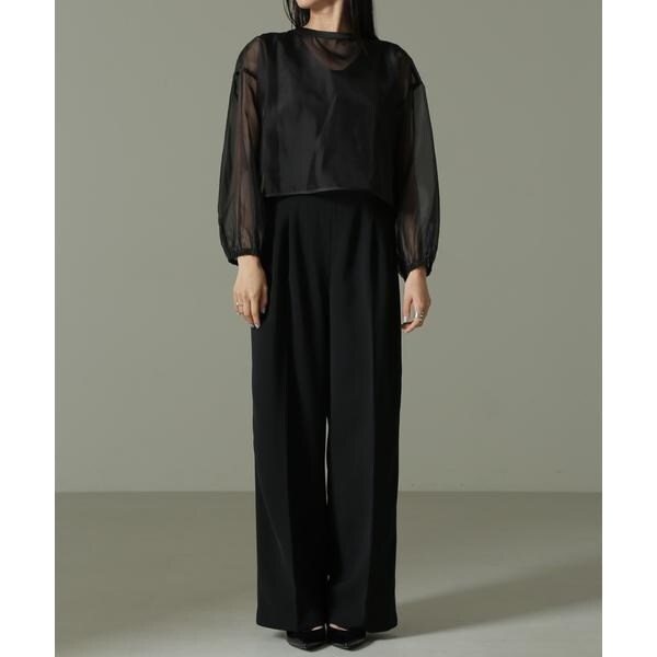 オーガンジーボレロ＆オールインワンセットパンツ
