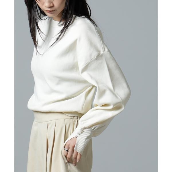 ナノユニバース（NANO universe）/洗濯機洗い可パールスリーブニットトップスの通販は