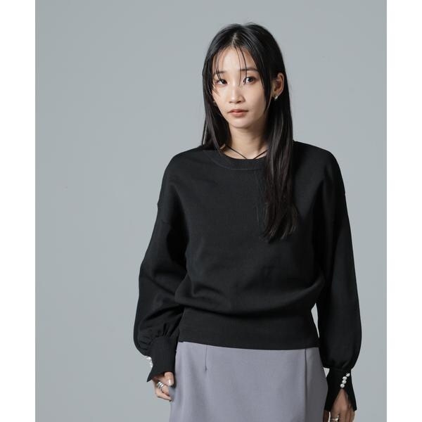 ナノユニバース（NANO universe）/洗濯機洗い可パールスリーブニットトップスの通販は