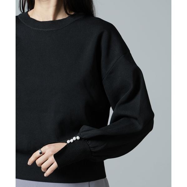 ナノユニバース（NANO universe）/洗濯機洗い可パールスリーブニットトップスの通販は