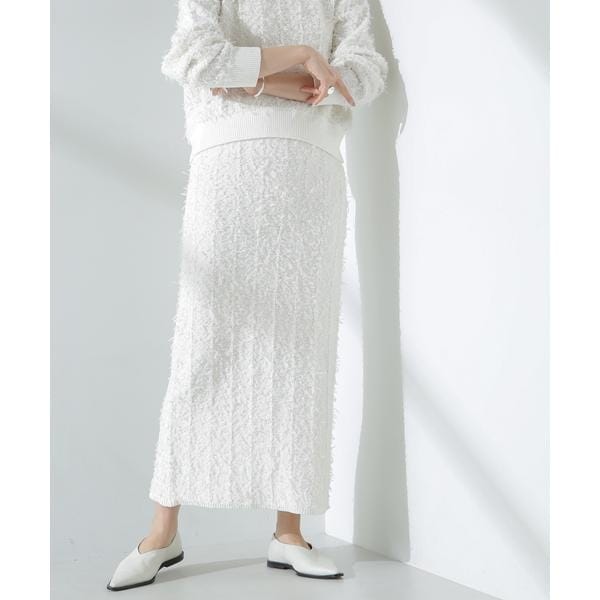 ナノユニバース（NANO universe）/チュールモールニットスカート（セットアップ可）