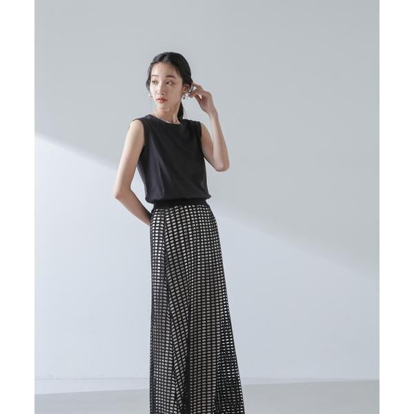 ナノユニバース（NANO universe）/RITA ROW／Crochet straight long skirt
