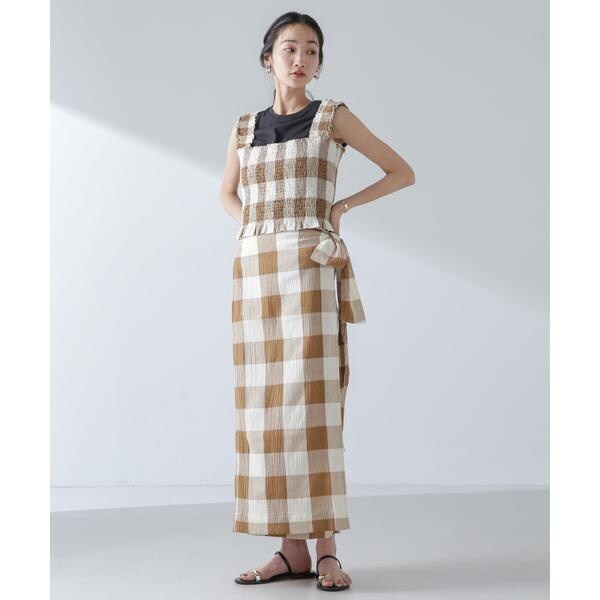 ナノユニバース（NANO universe）/RITA ROW／Checkered smocked body top_4