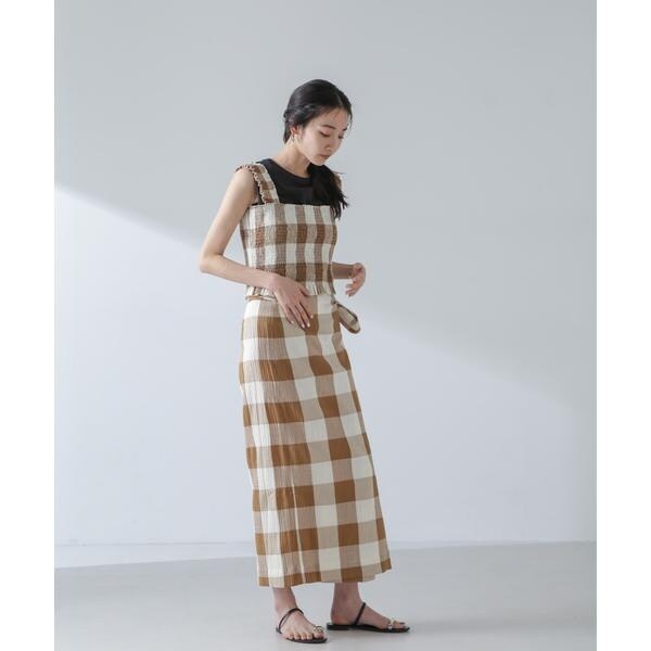 ナノユニバース（NANO universe）/RITA ROW／Checkered smocked body top_5