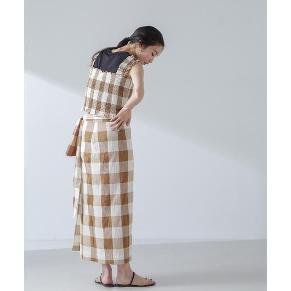 ナノユニバース（NANO universe）/RITA ROW／Checkered smocked body top_7