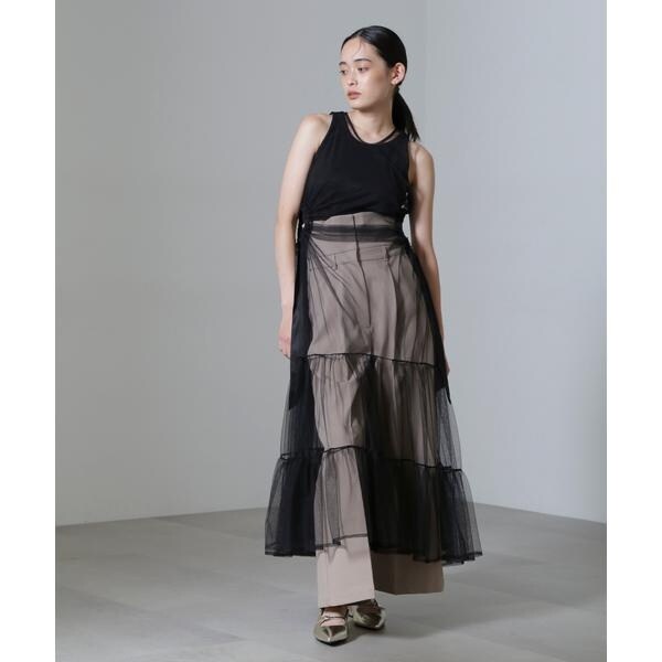 ナノユニバース（NANO universe）/ESTHE／Tiered Tulle Cut−Out MaxiDress