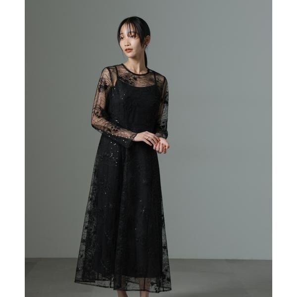 ナノユニバース（NANO universe）/kaene／スパンコールエンブロイダリードレス