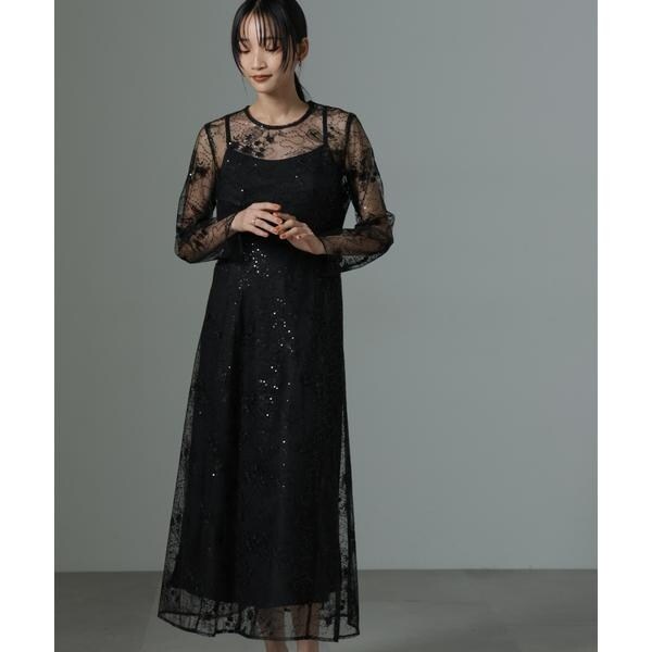 ナノユニバース（NANO universe）/kaene／スパンコールエンブロイダリードレス