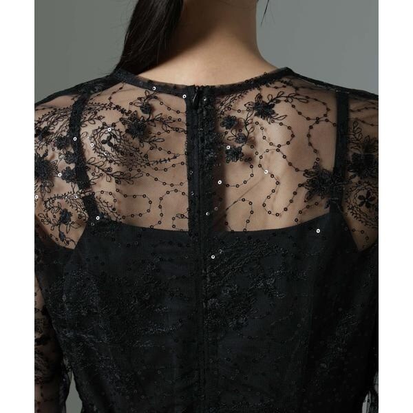 ナノユニバース（NANO universe）/kaene／スパンコールエンブロイダリードレス