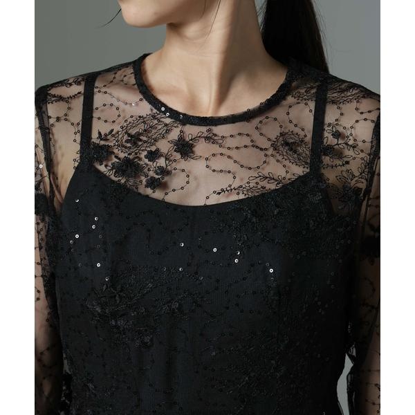 ナノユニバース（NANO universe）/kaene／スパンコールエンブロイダリードレス