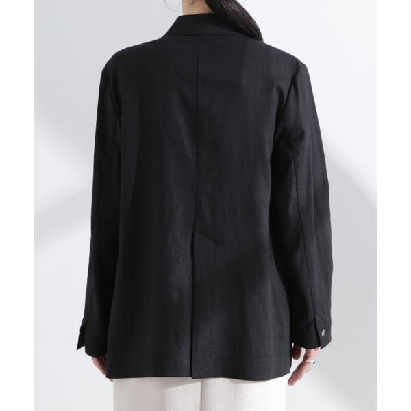 ナノユニバース（NANO universe）/リネン混ボタンレスジャケット