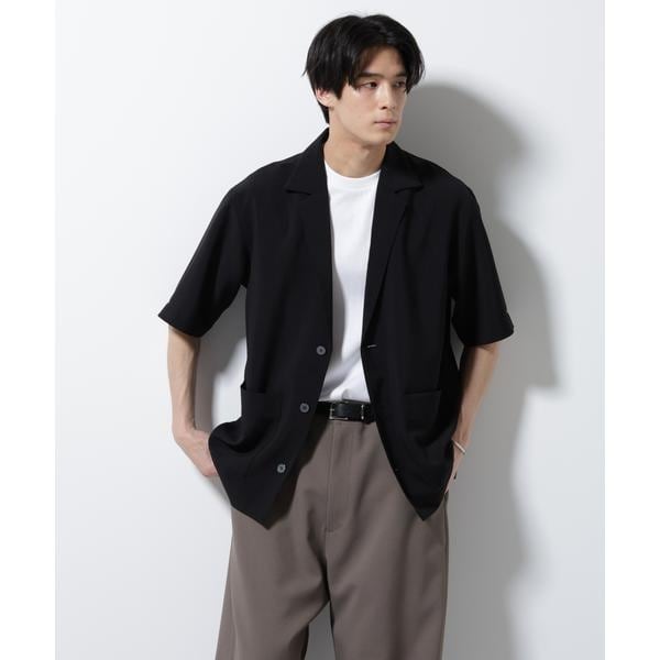 ナノユニバース（NANO universe）/メランジドライシャツジャケット 半袖（セットアップ可）