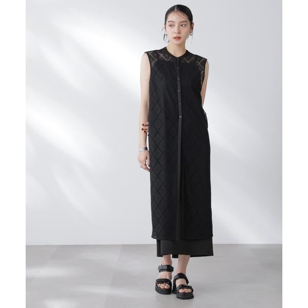 ナノユニバース（NANO universe）/レースロングジレ×キャミワンピースセット