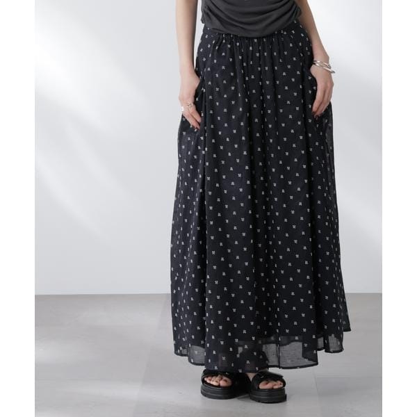 ナノユニバース（NANO universe）/made in india コットンフロッキーフラワースカート