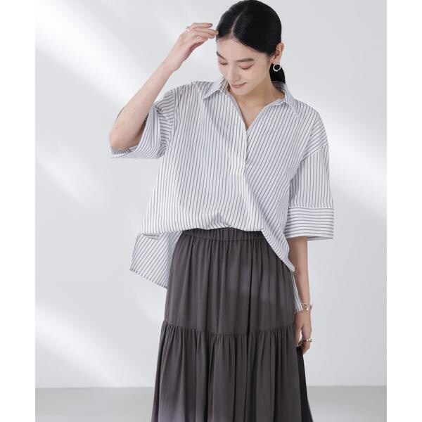 ナノユニバース（NANO universe）/ワイドスリーブスキッパーシャツの