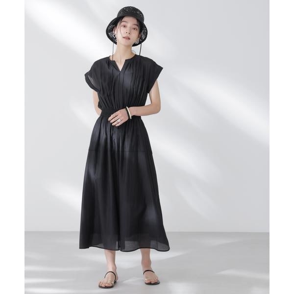 ナノユニバース（NANO universe）/シアーサテンウエストシャーリングワンピース