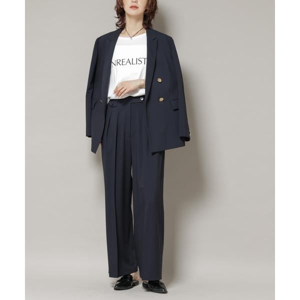 ナノユニバース（NANO universe）/ドライウェザーストレッチ2タックワイドパンツ(セットアップ可)