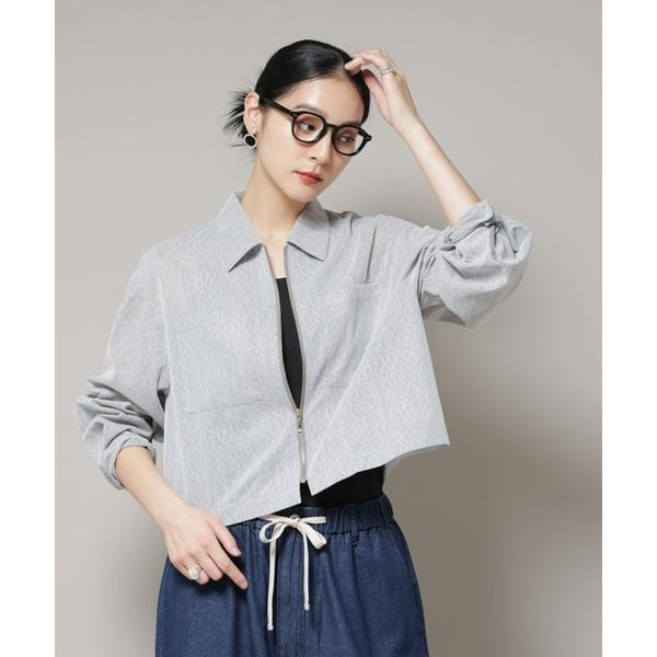 ナノユニバース（NANO universe）/レースボンディングシャツブルゾン