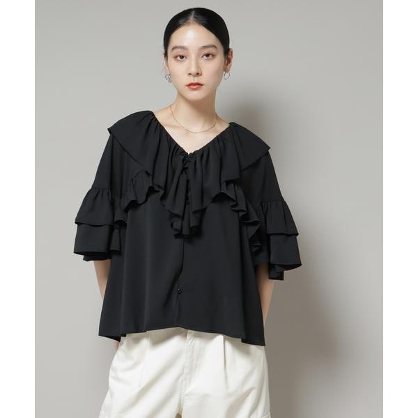 ナノユニバース（NANO universe）/ピコフリルフレアブラウス