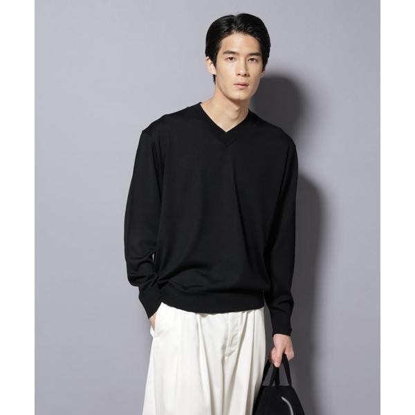 ナノユニバース（NANO universe）/「毛玉レスニット」ファインゲージVネック