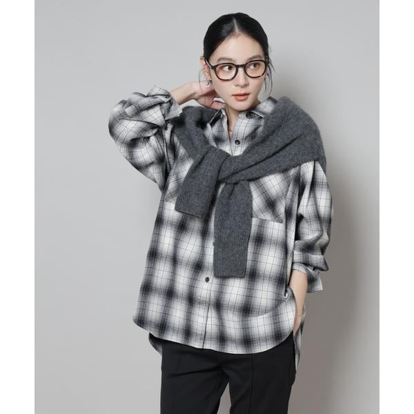 ナノユニバース（NANO universe）/オンブレチェックオーバーネルシャツ