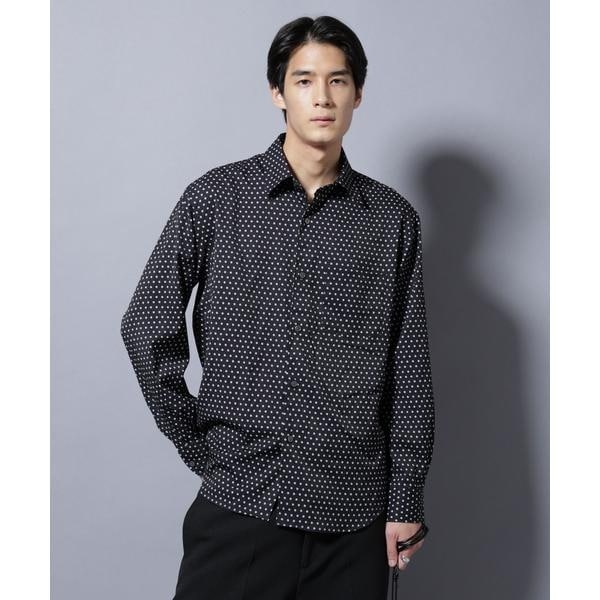 ナノユニバース（NANO universe）/「EDITORIAL PRINT」シルキータッチシャツ