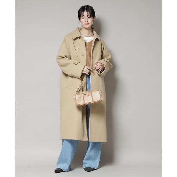 ナノユニバース（NANO universe）/メルトンジャージーステンカラーコート