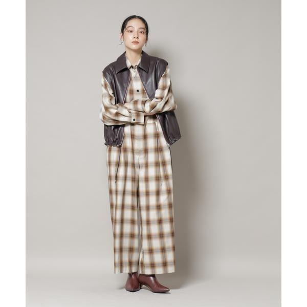 NEW】ナノユニバース（NANO universe）/オンブレーチェックジャンプスーツ