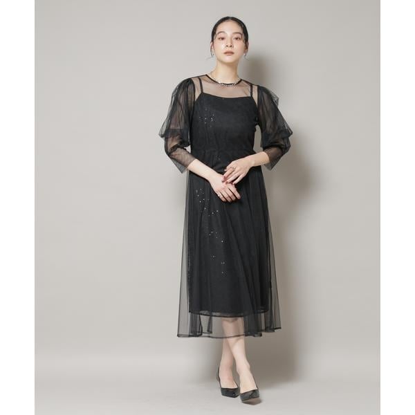 ナノユニバース（NANO universe）/kaene／シアーエプロンレースキャミドレス