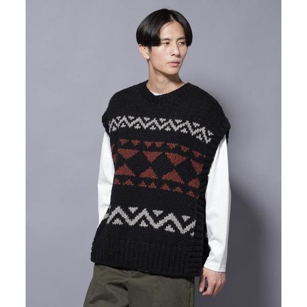 ナノユニバース（NANO universe）/ペルー産ハンドニットベスト