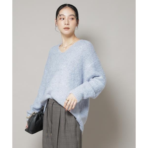 ナノユニバース（NANO universe）/ウールフェザーVネックニットプルオーバー