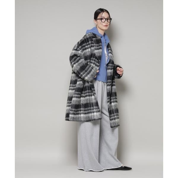 ナノユニバース（NANO universe）/シャギーチェックコート