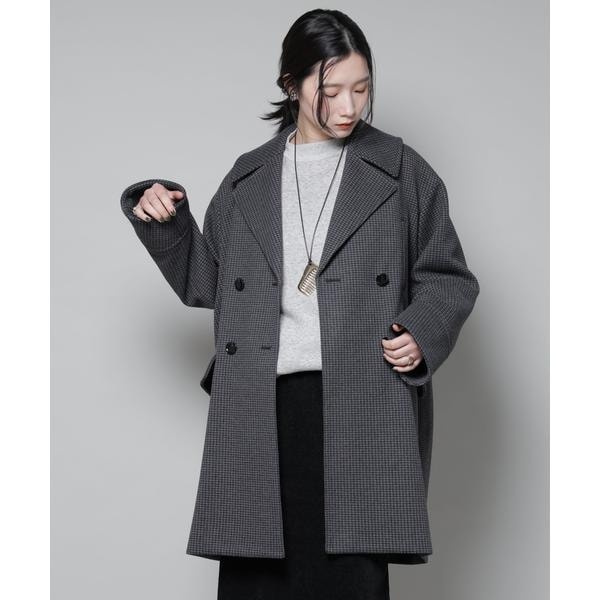 ナノユニバース（NANO universe）/オーバーサイズポケットチェックコート
