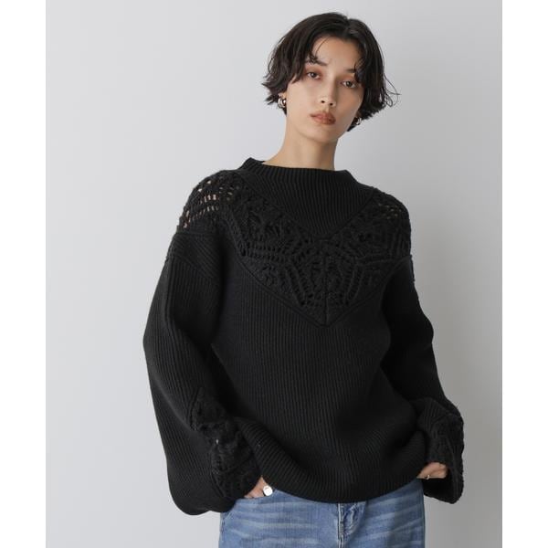 ナノユニバース（NANO universe）/「STEVELOUR」レースモチーフフレア袖ニット