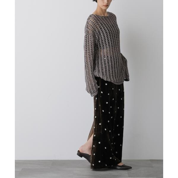 ナノユニバース（NANO universe）/「STEVELOUR」ベロアブルームロングスカート(セットアップ可)