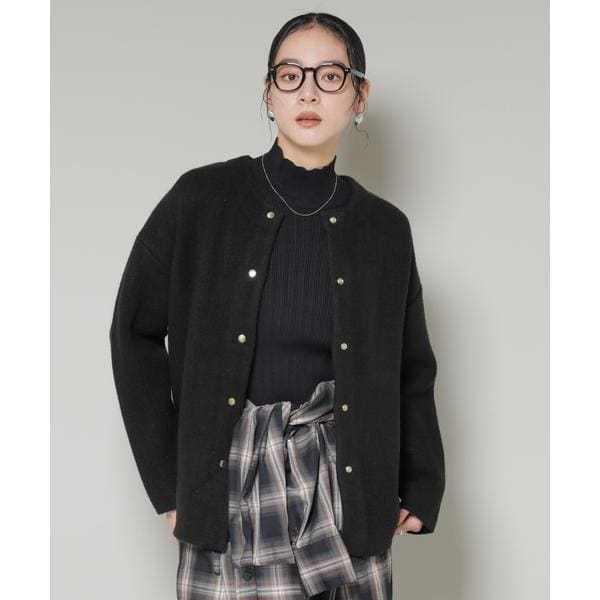 ナノユニバース（NANO universe）/ダブルフェイスニットカーディガン