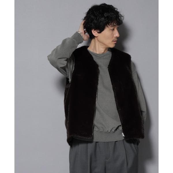 ナノユニバース（NANO universe）/「西川ダウン(R)」 FUSIONSYSTEMフェイクファーベスト