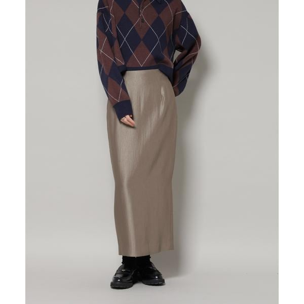 ナノユニバース（NANO universe）/ブライトツイルサテンタイトスカート